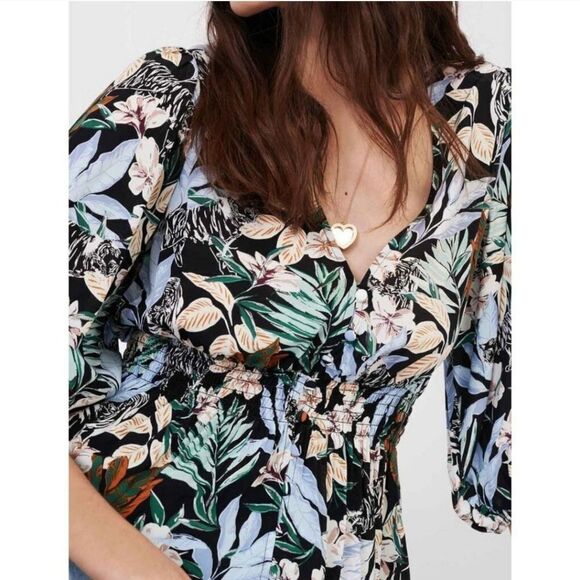 Maje Jungle Noir Blouse, Size 2 (Med/10) - Picture 1 of 14